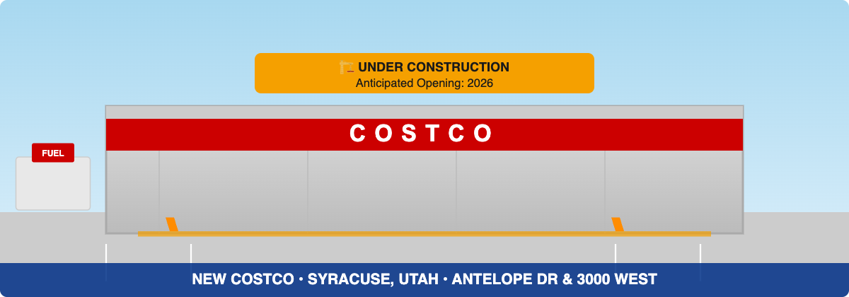 New Costco under construction Syracuse Utah Antelope Drive 3000 West