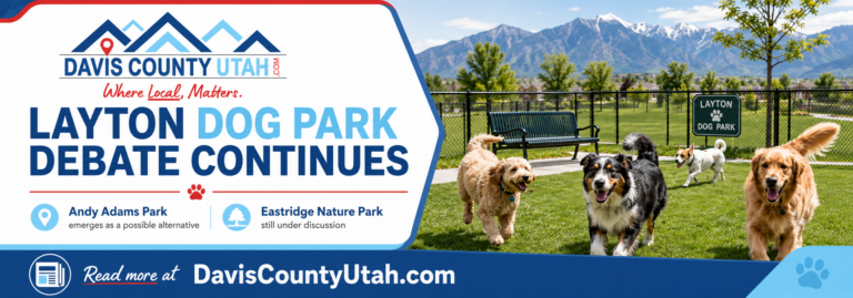 Layton’s Dog Park Debate Isn’t Over — Andy Adams Park Emerges as a Possible New Home