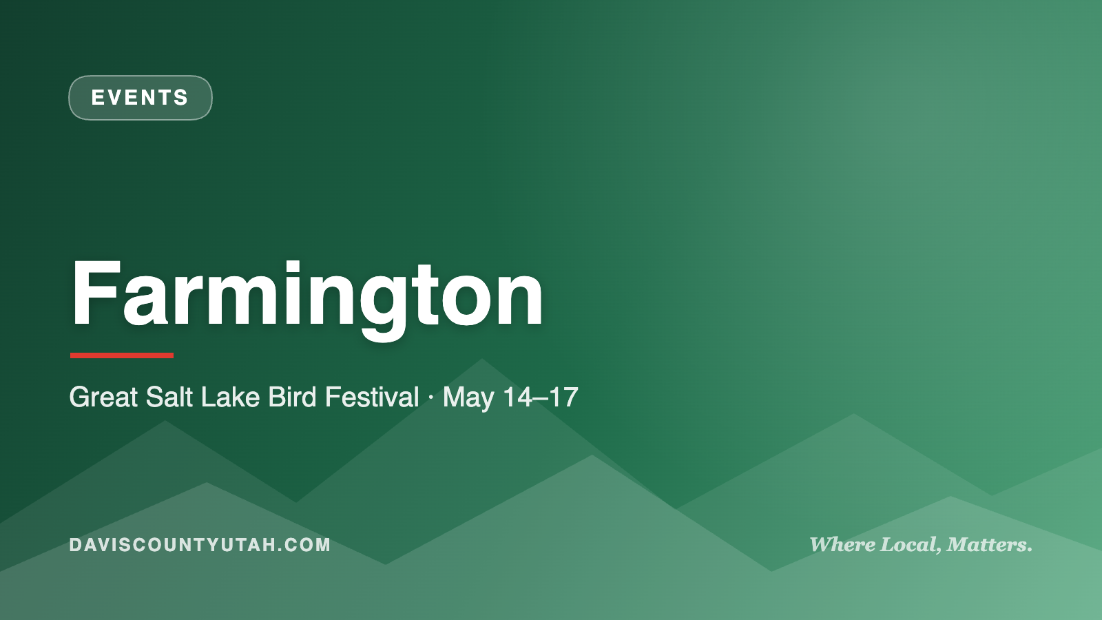 Farmington — Great Salt Lake Bird Festival · May 14–17 | DavisCountyUtah.com