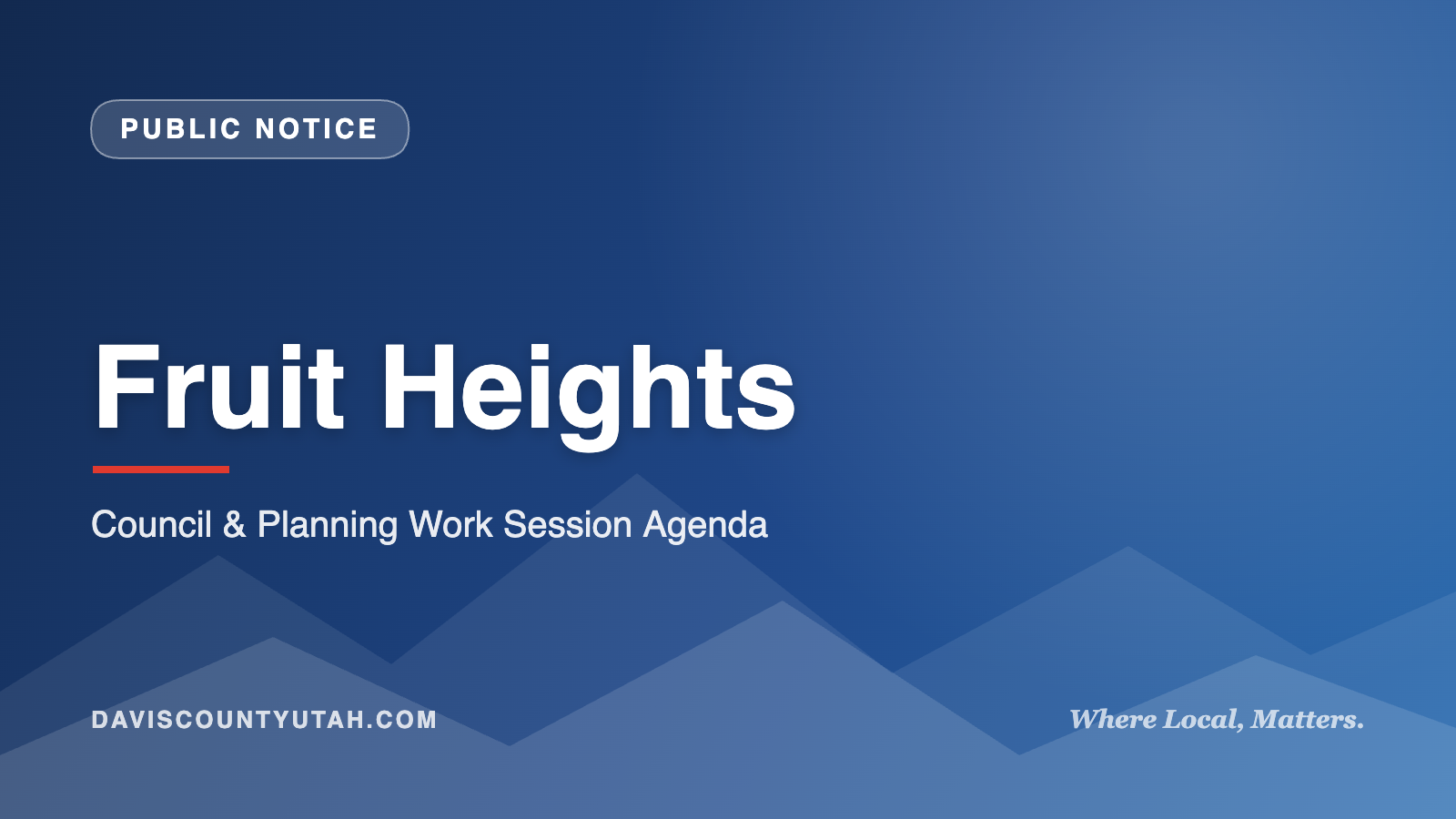 Fruit Heights — Council & Planning Work Session Agenda | DavisCountyUtah.com