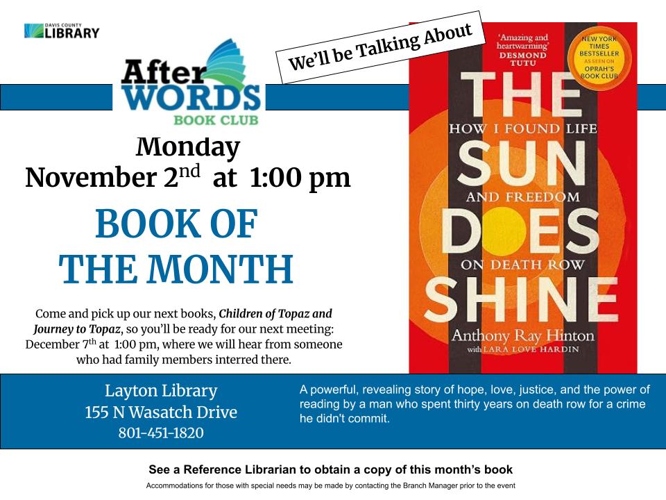 After Words book club, Layton library