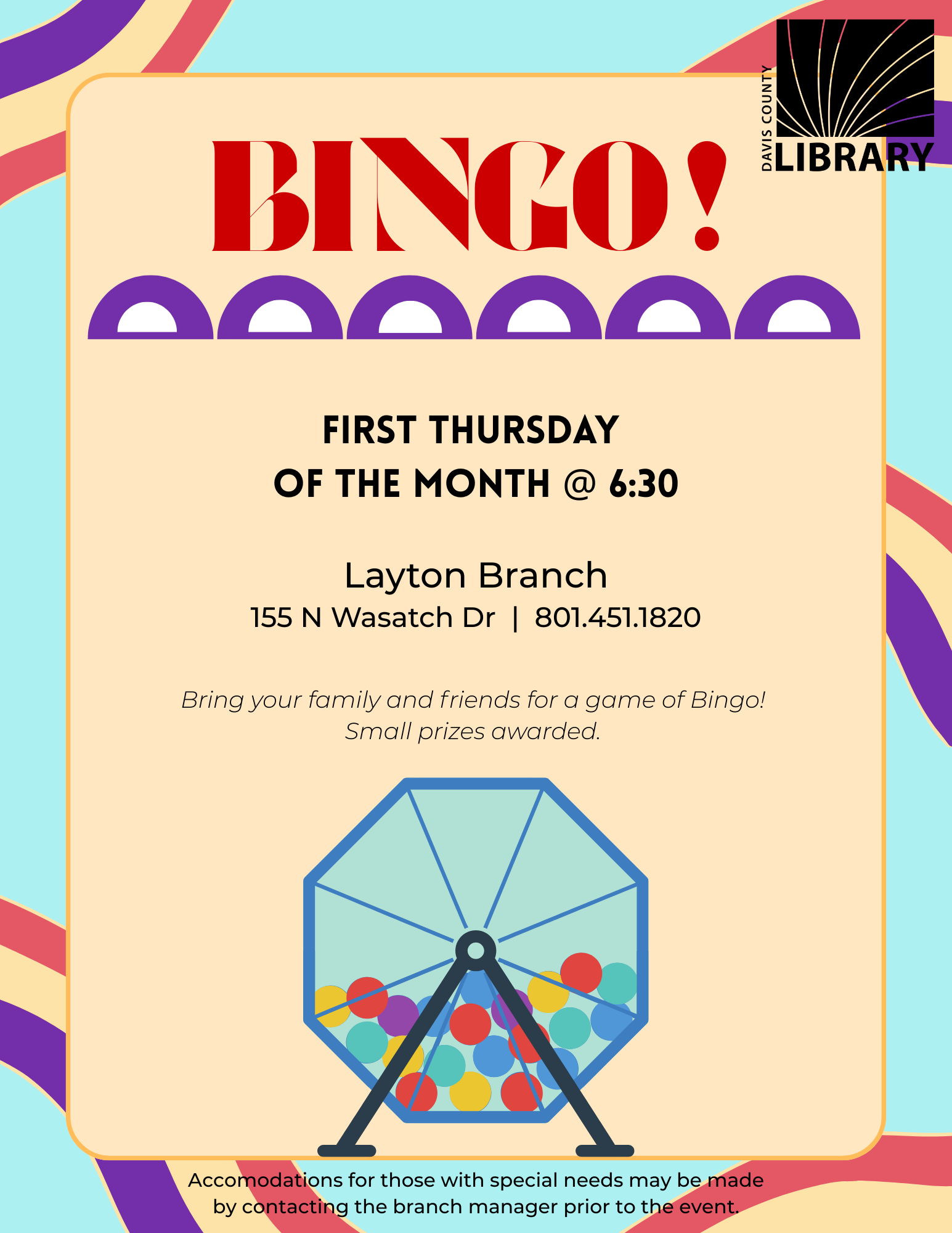 Bingo Night, Davis County Library
