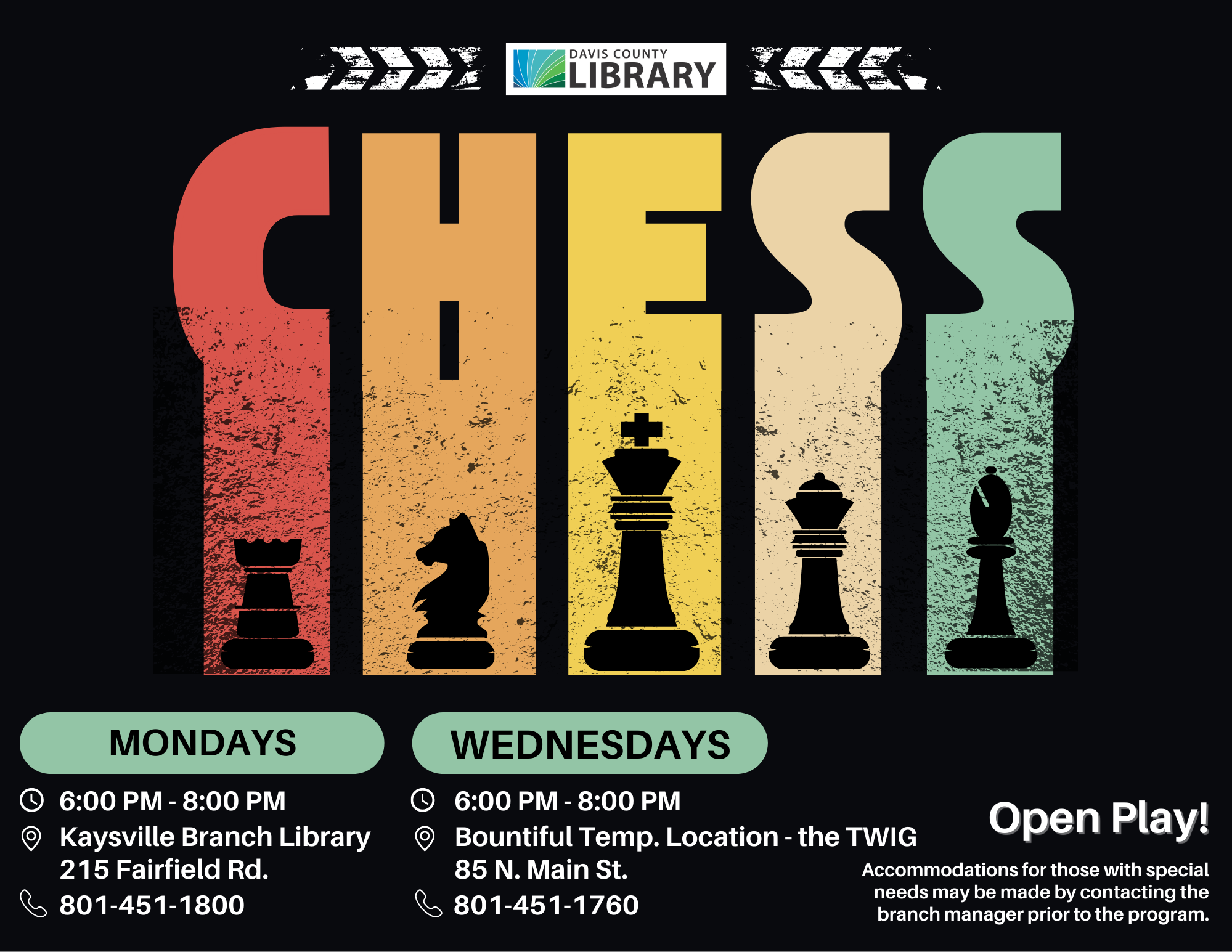 Chess Night, Davis County Library