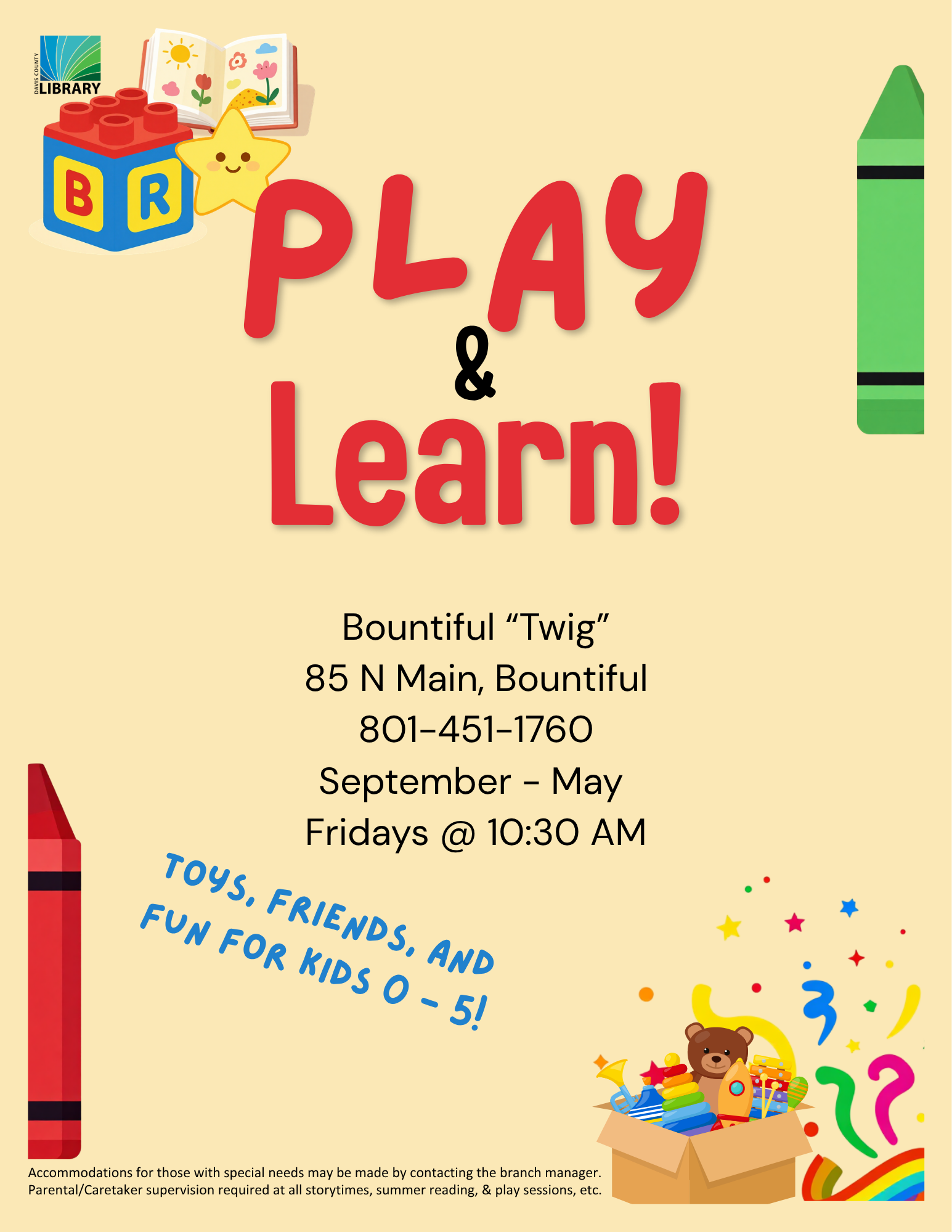 Play and Learn, Davis County Library