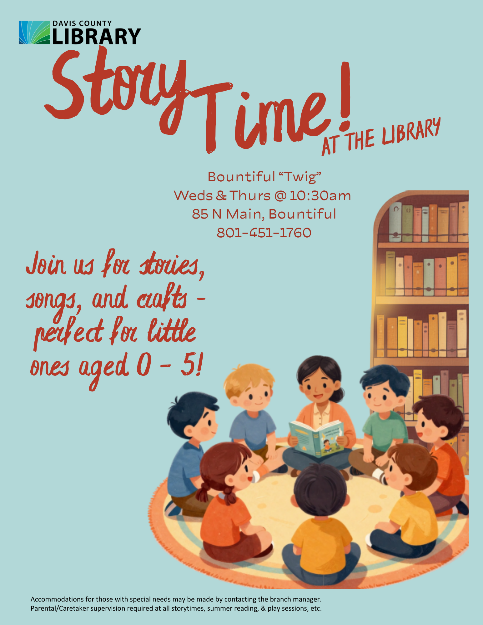 Story Time 2026, Davis County Library